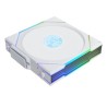 Lian Li UNI FAN TL Wireless LCD Lüfter, ARGB, PWM - Reverse Blade, 120 mm, weiß