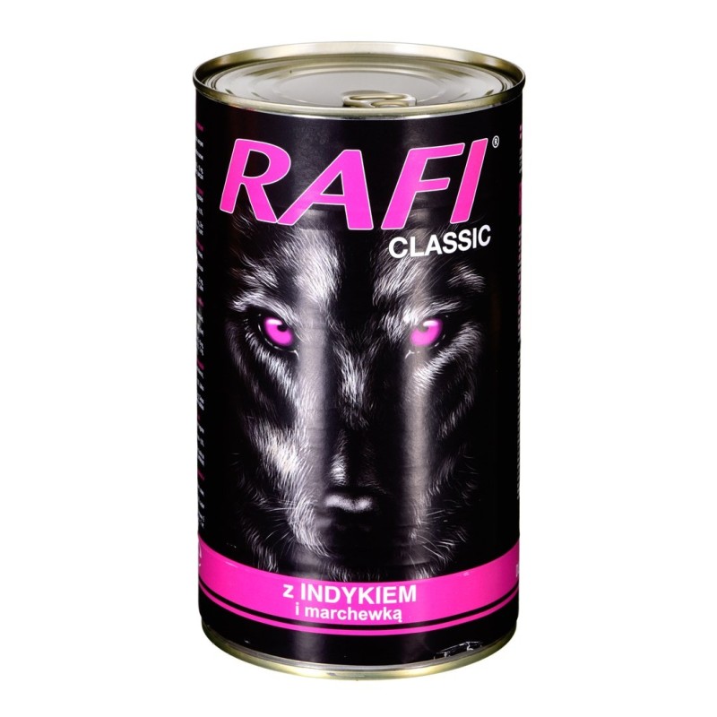 DOLINA NOTECI Rafi Classic z indykiem i marchewką - mokra karma dla psa - 1240g DOLINA NOTECI Rafi Classic z indykiem i marchewką - mokra karma dla psa - 1240g