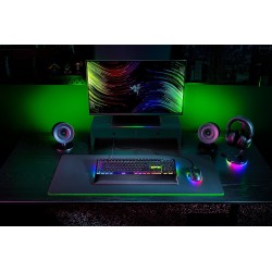 Klawiatura Razer BlackWidow V4 - Podświetlenie - USB-C - QWERTZ - Niemiecki - Przełącznik kluczykowy: Razer Green