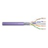 Kabel instalacyjny DIGITUS kat.6, F/UTP, Dca, AWG23/1, LSOH, 305m, fioletowy, szpula