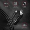Axagon RVC-DPC adapter kablowy 1,8 m USB Type-C DisplayPort Czarny