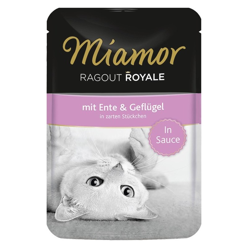 MIAMOR Ragout Royale smak: kaczka z drobiem w sosie - saszetka 100g MIAMOR Ragout Royale smak: kaczka z drobiem w sosie - saszetka 100g