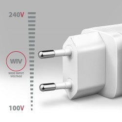 Axagon ACU-PD30W wall charger 1x QC3.0/AFC/FCP/PD type-C 30W white Telefon komórkowy, Smartfon, Smartwatch, Tablet, Uniwersalne