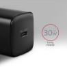 Axagon ACU-PD30 kroviklis jungiama tinkl PD 30W, 1x port USB-C, PD3.0/QC3.0/AFC/FCP/Apple Juoda Telefon komórkowy, Smartfon,
