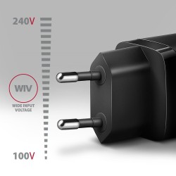Axagon ACU-PD30 kroviklis jungiama tinkl PD 30W, 1x port USB-C, PD3.0/QC3.0/AFC/FCP/Apple Juoda Telefon komórkowy, Smartfon,