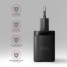 Axagon ACU-PD30 kroviklis jungiama tinkl PD 30W, 1x port USB-C, PD3.0/QC3.0/AFC/FCP/Apple Juoda Telefon komórkowy, Smartfon,