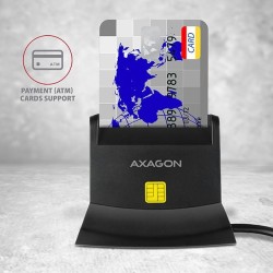 Axagon CRE-SM2 czytnik do kart chipowych Wewnętrzna USB USB 2.0 Czarny