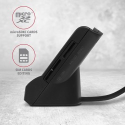 Axagon CRE-SM2 czytnik do kart chipowych Wewnętrzna USB USB 2.0 Czarny