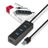 Axagon HUE-S2BL huby i koncentratory USB 3.2 Gen 1 (3.1 Gen 1) Type-A 5000 Mbit/s Czarny