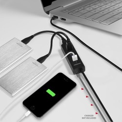 Axagon HUE-S2BL huby i koncentratory USB 3.2 Gen 1 (3.1 Gen 1) Type-A 5000 Mbit/s Czarny