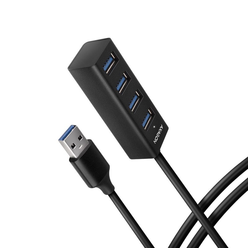 Axagon HUE-M1AL huby i koncentratory USB 3.2 Gen 1 (3.1 Gen 1) Type-A 5000 Mbit/s Czarny Axagon HUE-M1AL huby i koncentratory USB 3.2 Gen 1 (3.1 Gen 1) Type-A 5000 Mbit/s Czarny