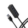 Axagon HUE-M1AL huby i koncentratory USB 3.2 Gen 1 (3.1 Gen 1) Type-A 5000 Mbit/s Czarny