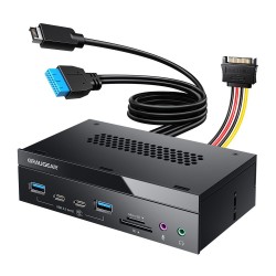GRAUGEAR Panel frontowy 4-Fach + czytnik kart USB, SD, Micro