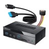 GRAUGEAR Panel frontowy 4-Fach + czytnik kart USB, SD, Micro