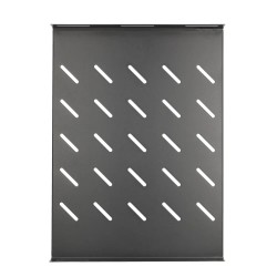 Extralink Półka 1U 350mm Czarna 19", 472x352mm, mocowana punktowo, do szaf o głębokości 600mm