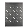 Extralink Półka 1U 350mm Czarna 19", 472x352mm, mocowana punktowo, do szaf o głębokości 600mm