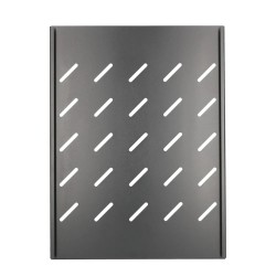 Extralink Półka 1U 350mm Czarna 19", 472x352mm, mocowana punktowo, do szaf o głębokości 600mm