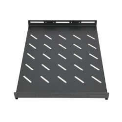 Extralink Półka 1U 350mm Czarna 19", 472x352mm, mocowana punktowo, do szaf o głębokości 600mm