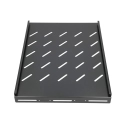 Extralink Półka 1U 350mm Czarna 19", 472x352mm, mocowana punktowo, do szaf o głębokości 600mm