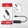 Axagon HUE-M1C huby i koncentratory USB 3.2 Gen 1 (3.1 Gen 1) Type-C 5000 Mbit/s Czarny
