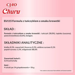 INABA CHURU tuńczyk/krewetka przysmak kot 4x14g