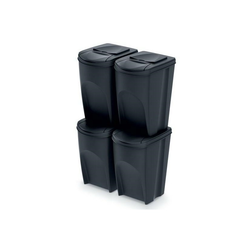 KEDEN KOSZ NA ŚMIECI SORTIBOX 35L SET 4 - SZARY KAMIENNY KEDEN KOSZ NA ŚMIECI SORTIBOX 35L SET 4 - SZARY KAMIENNY