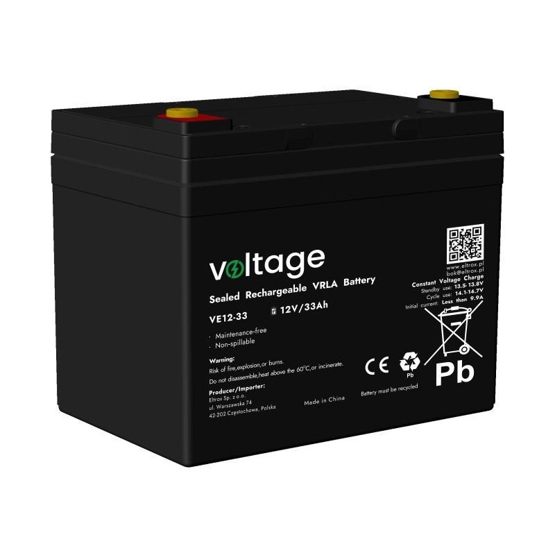 Akumulator AGM Voltage 12V 33Ah VE12-33