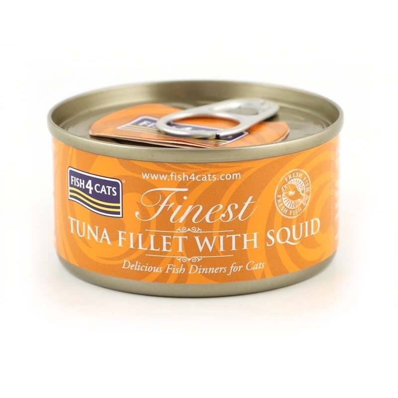 Fish4Cats Finest filet Tuńczyk z Kałamarnicami 70g Fish4Cats Finest filet Tuńczyk z Kałamarnicami 70g