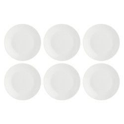 Zestaw 6 talerzy do sałatek Essenziale - Biały, 20 cm