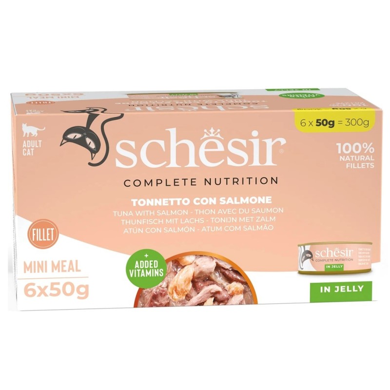 SCHESIR M-Pack Tuńczykiem z łososiem 6x50g