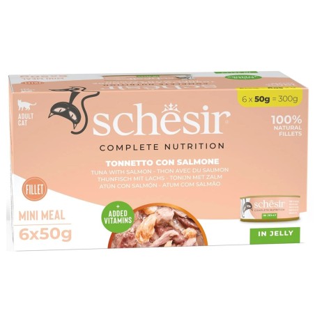 SCHESIR M-Pack Tuńczykiem z łososiem 6x50g