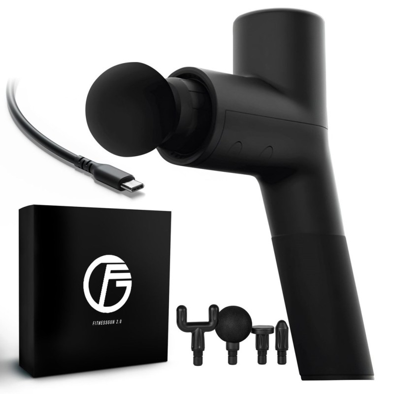 Extralink Massage Gymgun Fit 2.0 Lite | Pistolet do masażu | 4 głowice, 6 trybów