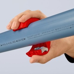 KNIPEX ręczny obcinak do rur PCV i tulejek uszczelniających