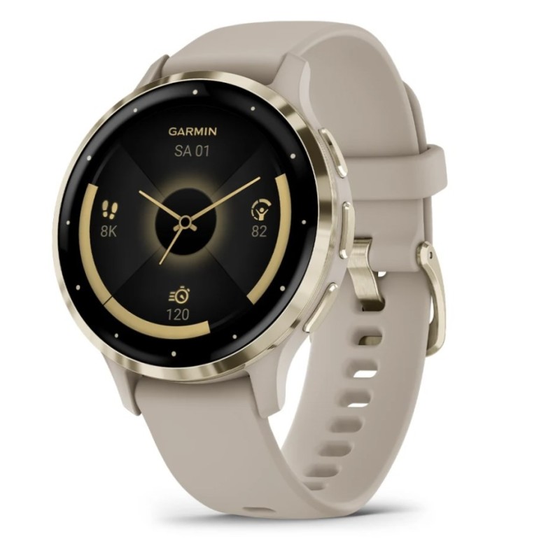 Garmin Venu 3S - 41 mm - inteligentny zegarek z paskiem - Francuski Szary Garmin Venu 3S - 41 mm - inteligentny zegarek z paskiem - Francuski Szary