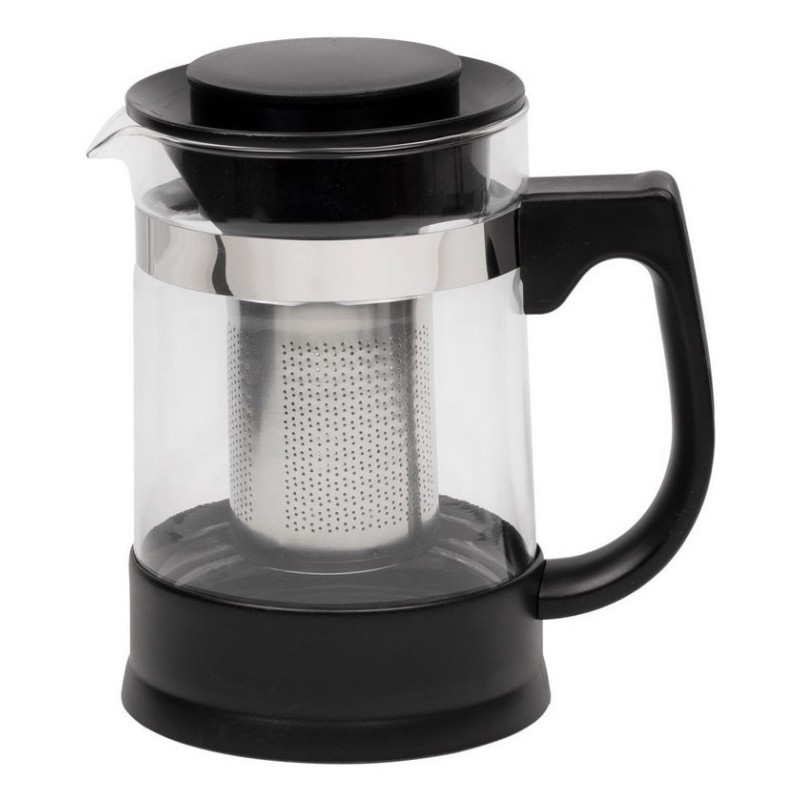 Resto Kitchenware 90512 dzbanek do herbaty Pojedynczy dzbanek 950 ml Czarny, Przezroczysty Resto Kitchenware 90512 dzbanek do herbaty Pojedynczy dzbanek 950 ml Czarny, Przezroczysty