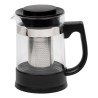 Resto Kitchenware 90512 dzbanek do herbaty Pojedynczy dzbanek 950 ml Czarny, Przezroczysty