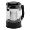 Resto Kitchenware 90512 dzbanek do herbaty Pojedynczy dzbanek 950 ml Czarny, Przezroczysty