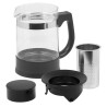 Resto Kitchenware 90512 dzbanek do herbaty Pojedynczy dzbanek 950 ml Czarny, Przezroczysty