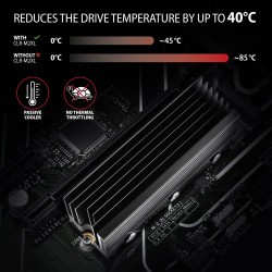 Axagon CLR-M2XL system chłodzenia komputerów M.2 NVMe SSD, Dysk SSD Radiator Czarny 1 szt.