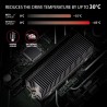 Axagon CLR-M2XT M.2 SSD Passivkühler Aluminium - 2280 M.2 NVMe SSD, Dysk SSD Radiator Czarny, Szary 1 szt.
