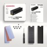 Axagon CLR-M2XT M.2 SSD Passivkühler Aluminium - 2280 M.2 NVMe SSD, Dysk SSD Radiator Czarny, Szary 1 szt.