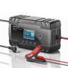 Qoltec 52490 Inteligentna mikroprocesorowa ładowarka 12V 8A | 24V 4A| Prostownik z funkcją naprawy do akumulatora AGM GEL | LCD