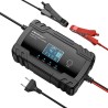 Qoltec 52490 Inteligentna mikroprocesorowa ładowarka 12V 8A | 24V 4A| Prostownik z funkcją naprawy do akumulatora AGM GEL | LCD