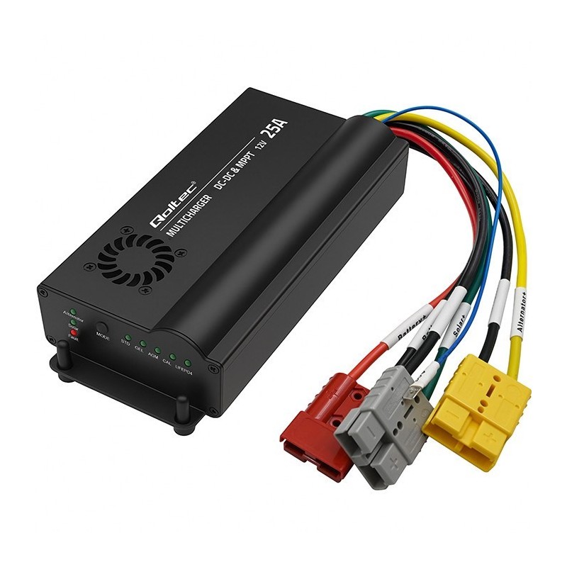 Automatyczna ładowarka DC-DC 12V z regulatorem MPPT 25A LiFePO4 AGM GEL STD