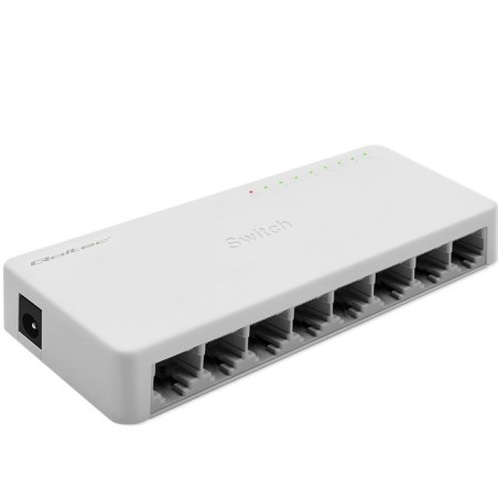 Qoltec 52248 łącza sieciowe Nie zarządzany Biały
