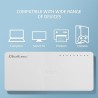 Qoltec 52248 łącza sieciowe Nie zarządzany Biały