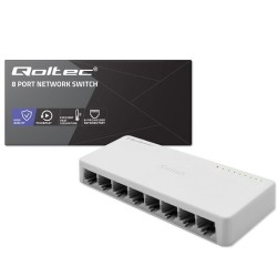 Qoltec 52248 łącza sieciowe Nie zarządzany Biały