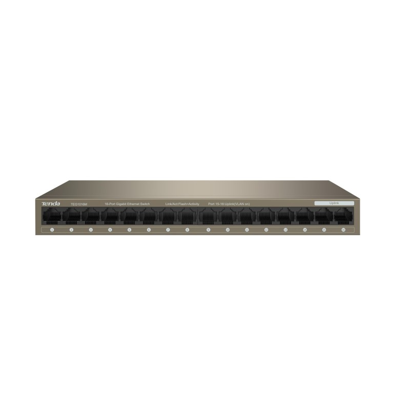 Tenda TEG1016M łącza sieciowe Nie zarządzany Gigabit Ethernet (10/100/1000) Tenda TEG1016M łącza sieciowe Nie zarządzany Gigabit Ethernet (10/100/1000)