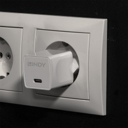 Lindy 73410 ładowarka do urządzeń przenośnych Smartfon Biały Prąd przemienny Wewnętrzna
