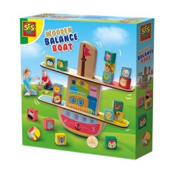 SES Creative Wooden balance boat Gra na równowagę
